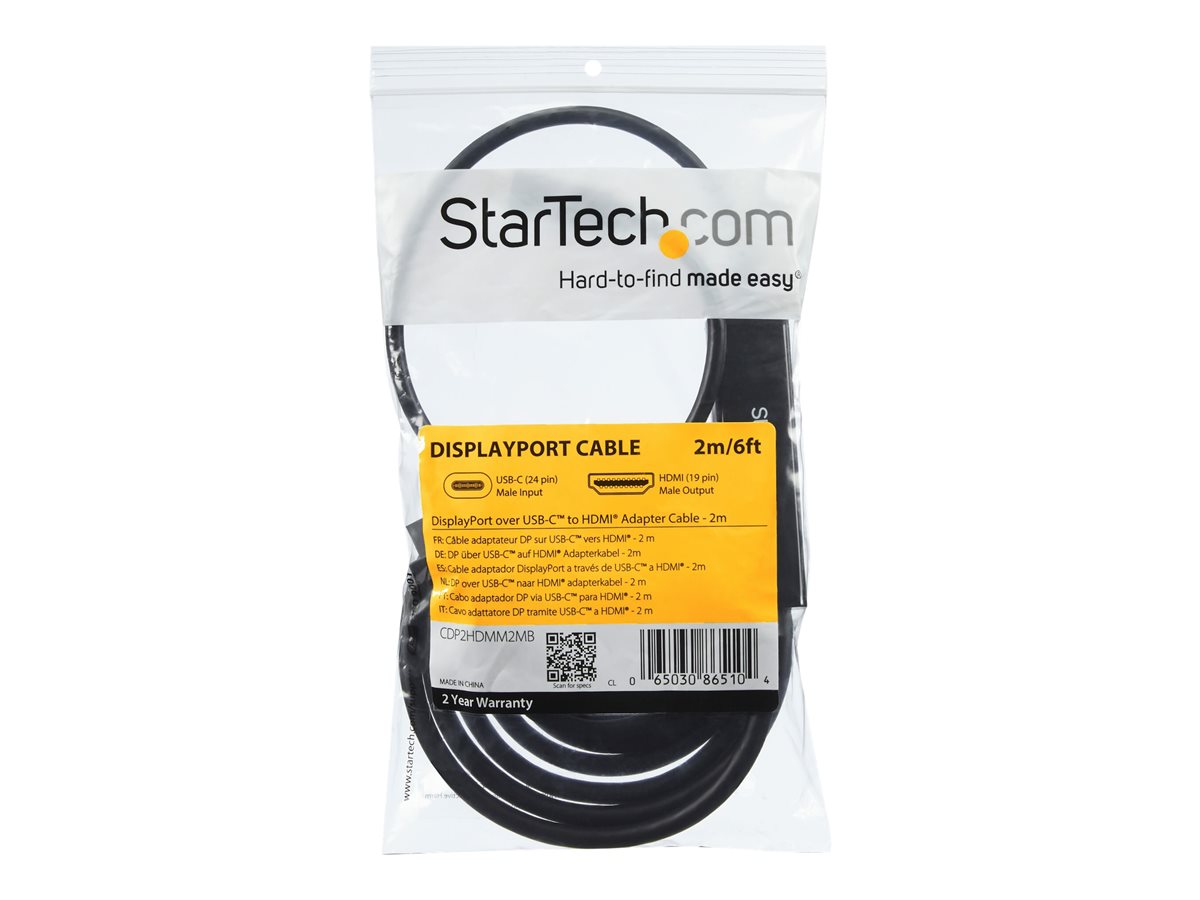 StarTech.com USB C to HDMI Adapter Cable - USB Type-C HDMI - 2m 6 ft. - 4K - externí video adaptér – foto 3