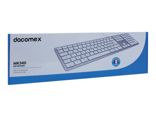 DACOMEX MK340 - clavier - AZERTY - Franais - argent
