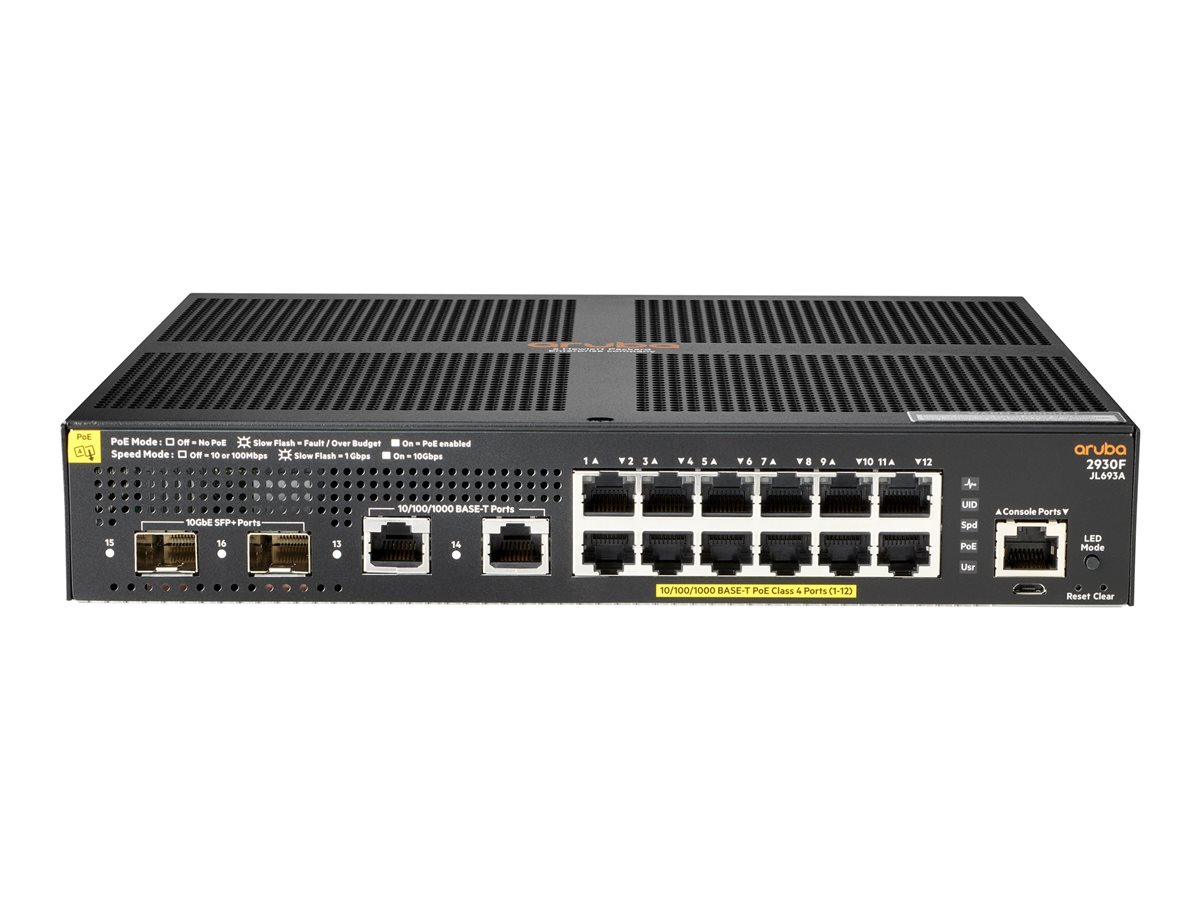 HPE Aruba 2930F Switch 12G PoE+ Europe