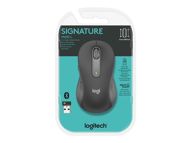 Logitech Signature M650 L Souris sans fil Grande Taille - Pour