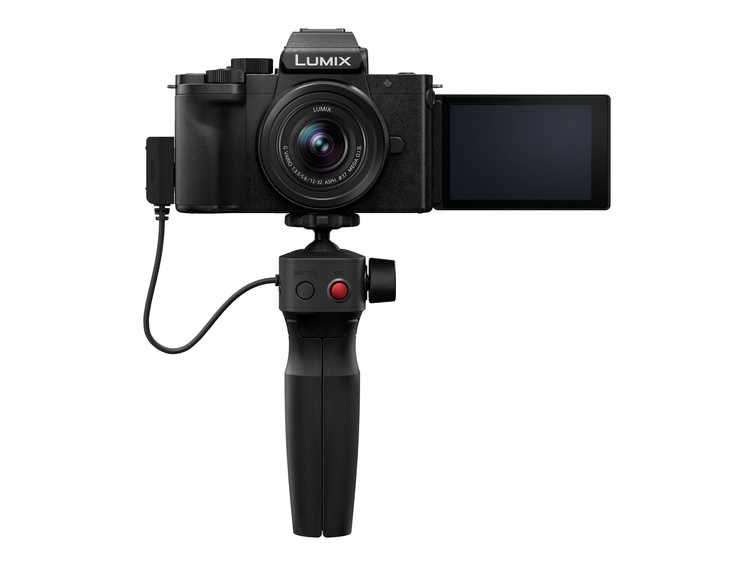 Panasonic Lumix G100 with 12-32mm Lens and Shooting Grip/Mini Tripod for  Vloggers - DC-G100VK