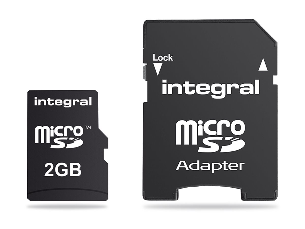 Integral - flash memory card - 2 GB - microSD