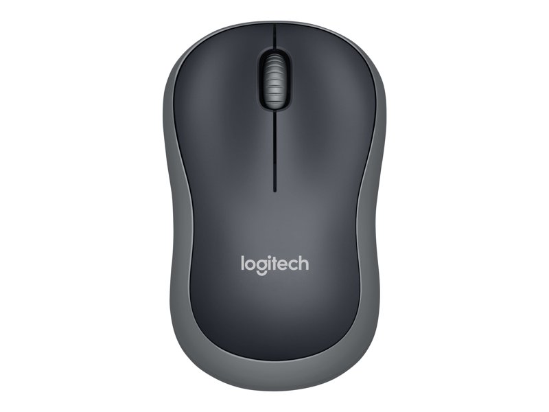 Logitech M185 - Maus - optisch - kabellos - 2.4 GHz - kabelloser Empfänger (USB) - Grau