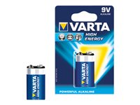 Varta High Energy 9V Standardbatterier 550mAh