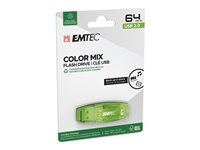 EMTEC Color Mix C410 64GB USB 2.0 Grøn