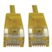 Eaton Tripp Lite Series Cat6a 10G Snagless Molded Slim UTP Ethernet Cable (RJ45 M/M), PoE, Yellow, 1 ft. (0.3 m)