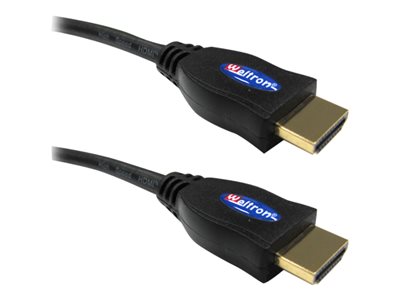 Weltron HDMI cable with Ethernet HDMI male to HDMI male 3.3 ft shielded black