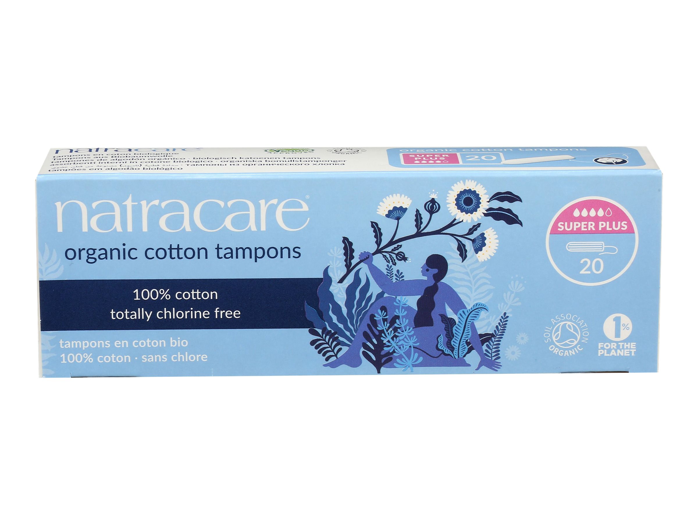 Natracare Organic Cotton Tampons - Super Plus - 20's