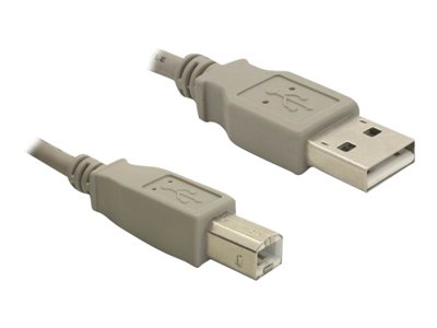 DELOCK USB Kabel A -> B St/St 1.80m grau - 82215