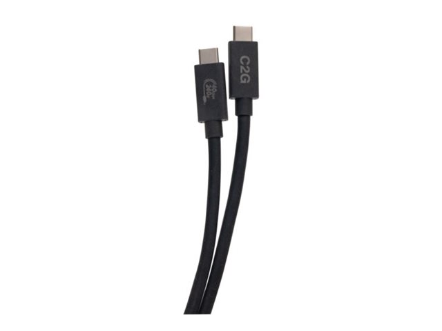 C2G 3.3ft (1m) USB 4.0 USB-C to C (48V 5A) 240W Charging Cable-Black