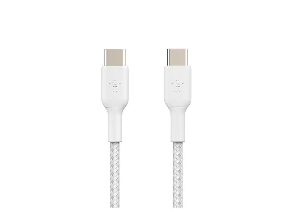 BELKIN Câble tressé USB-C USB-C 1m blanc