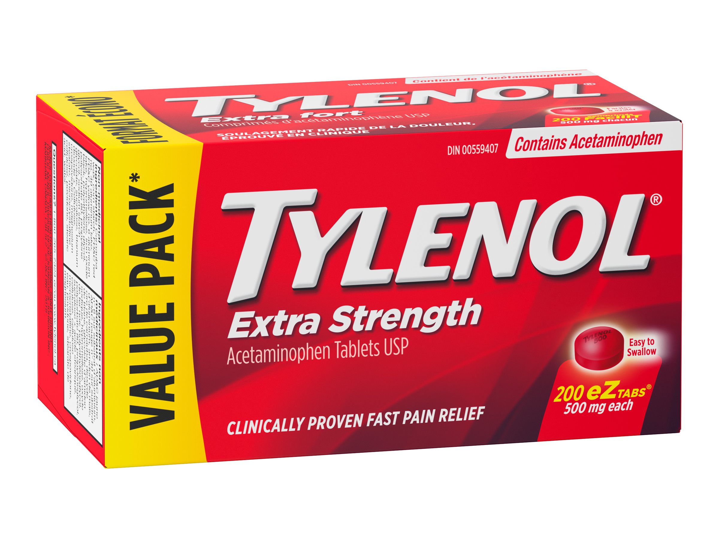 Tylenol Extra Strength Acetaminophen eZ Tabs - 500mg - 200's