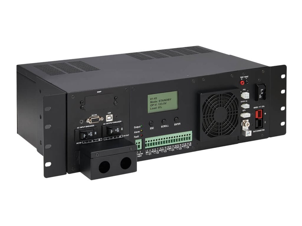 Tripp Lite UPS Smart 1500VA 1200W Extreme Temperature AVR 24VDC LCD USB 3U for Industrial and Traffic Networks, Hardwire