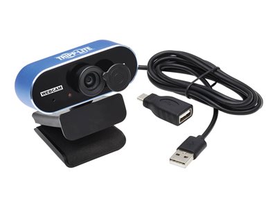 Eaton Tripp Lite Series USB Webcam with Microphone, Lens Cover and LEDs for Laptops and Desktop PCs 1080p HD