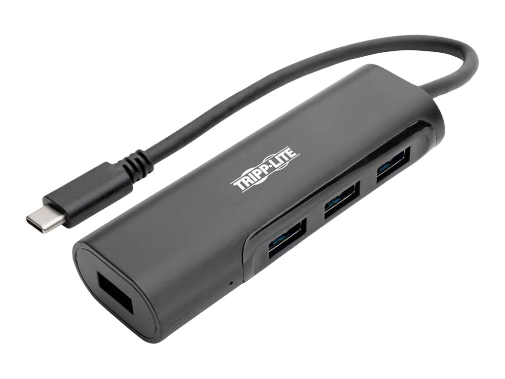 Eaton Tripp Lite series USB C Hub 4-Port w/ 4x USB-A Portable Compact Thunderbolt 3 Compatible USB Type C, USB-C