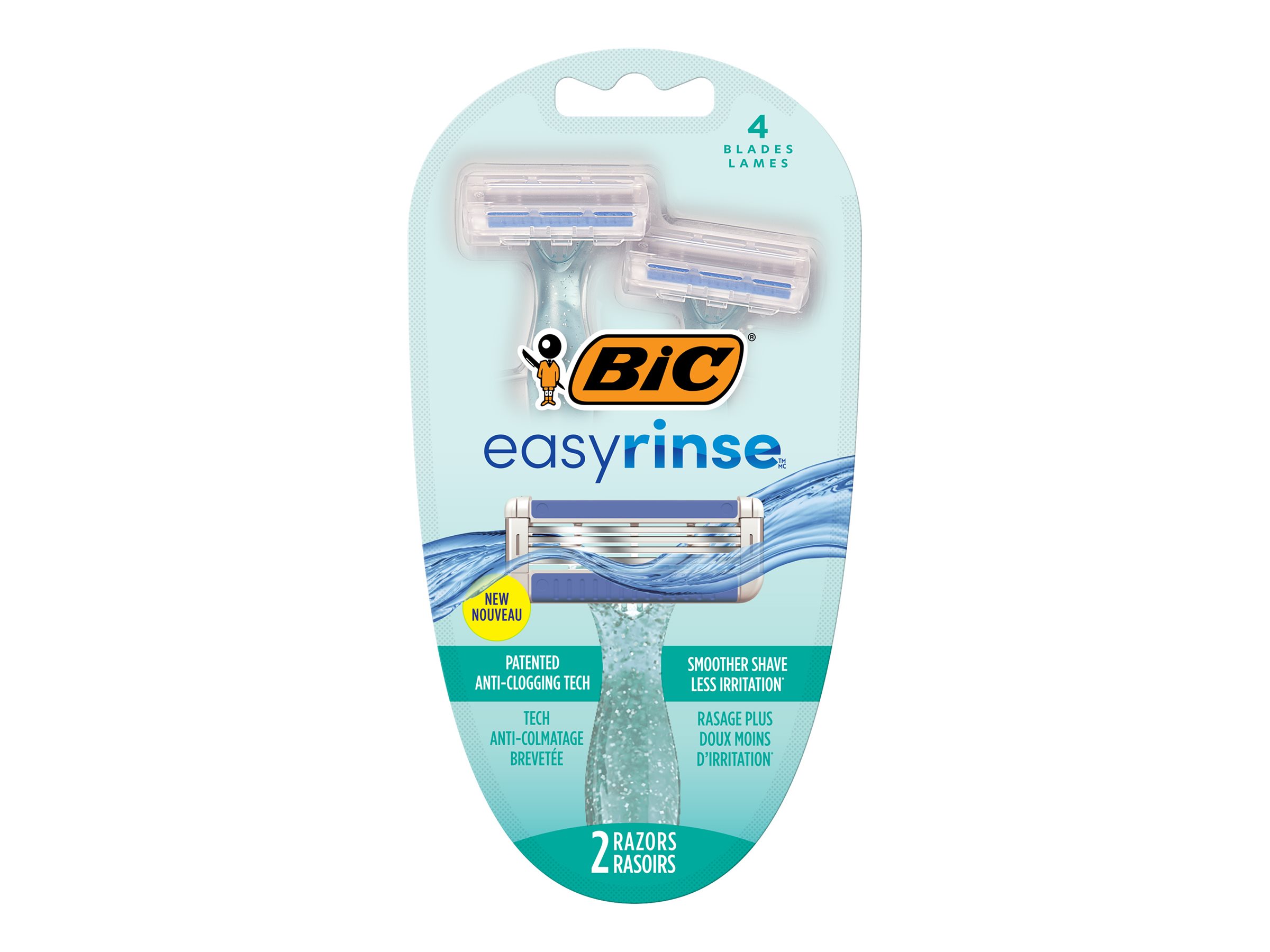 BIC easyrinse Women's Disposable Razor - 4 blades - 2's