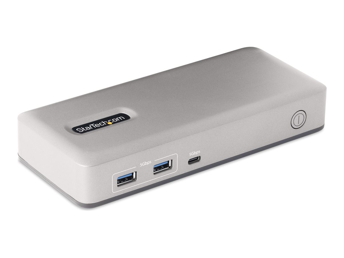Startech Dual-Monitor USB-C Docking Station, DisplayPort & HDMI or VGA, Multi Monitor Dock up to 4K 60Hz
