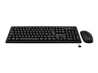 V7 CKW200UK - keyboard and mouse set - UK - black