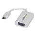 StarTech.com USB C to VGA Adapter with Power Delivery, 1080p USB Type-C to VGA Monitor Video Converter with Charging, 60W PD Pass-Through, Thunderbolt 3 Compatible Projector Adapter, White