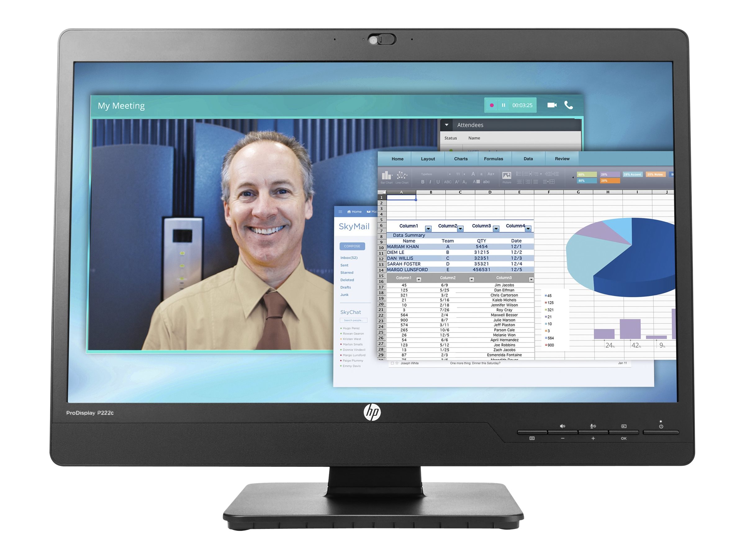 HP ProDisplay P222c - LED monitor