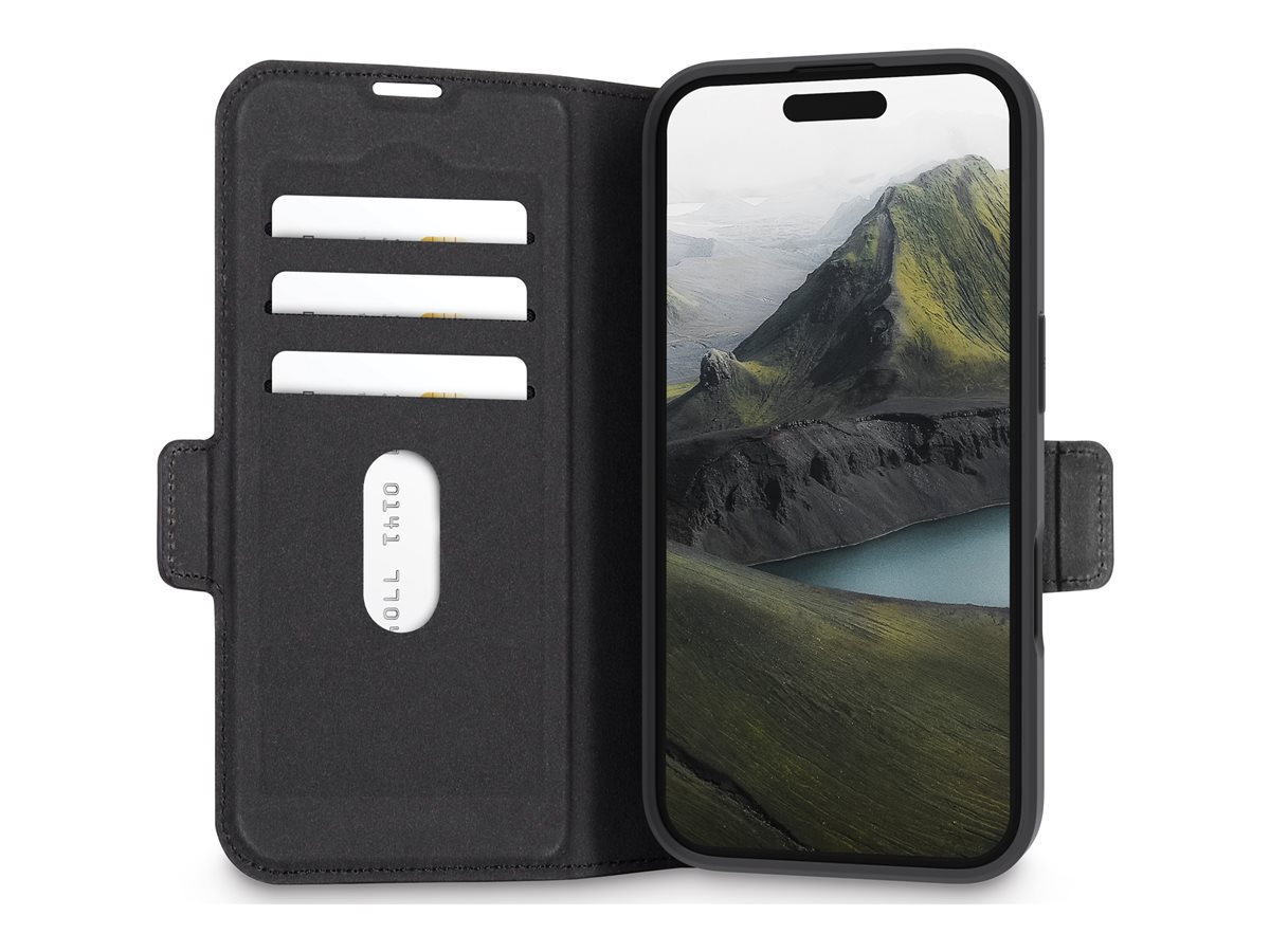 dbramante1928 Sustainable Bergen Folio Case Pro iPhone 16 BLACK - Enterprise Bulk Packaging