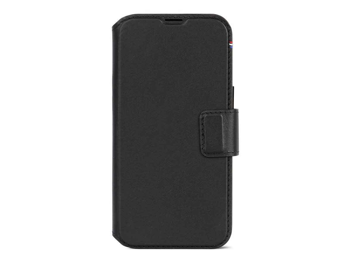 Decoded Core Collection Leather Flip Cover for iPhone 15 Pro Max - Black