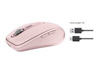 Logitech MX Anywhere 3S Compact Wireless Mouse, Rose