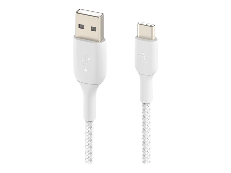 BELKIN Câble tressé USBA USBC 0.15m blan