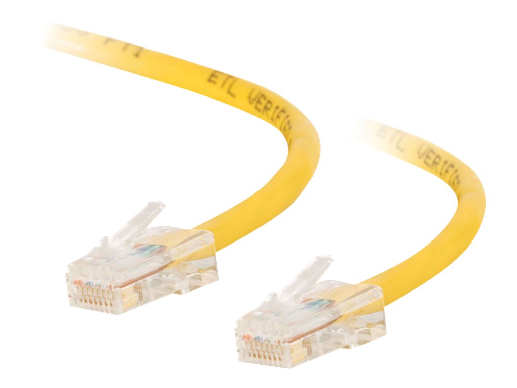 An image of C2G Cat5e Non-Booted Unshielded (UTP) Network Patch Cable - patch cable - 0.5 m - yellow