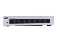Cisco Business 110 Series 110-8PP-D - switch - 8 ports - unmanaged - rack-mountable