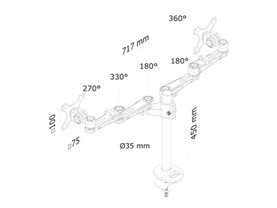 NEOMOUNTS FPMA-D935DG Desk Mount 25,4-68, NEOMOUNTS BY  (BILD5)