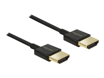 DELOCK HDMI Kabel Ethernet A -> A St/St 1.00m 3D 4K slim - 84771