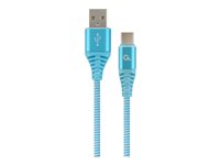 Cablexpert Premium USB 2.0 USB Type-C kabel 2m Blå Hvid
