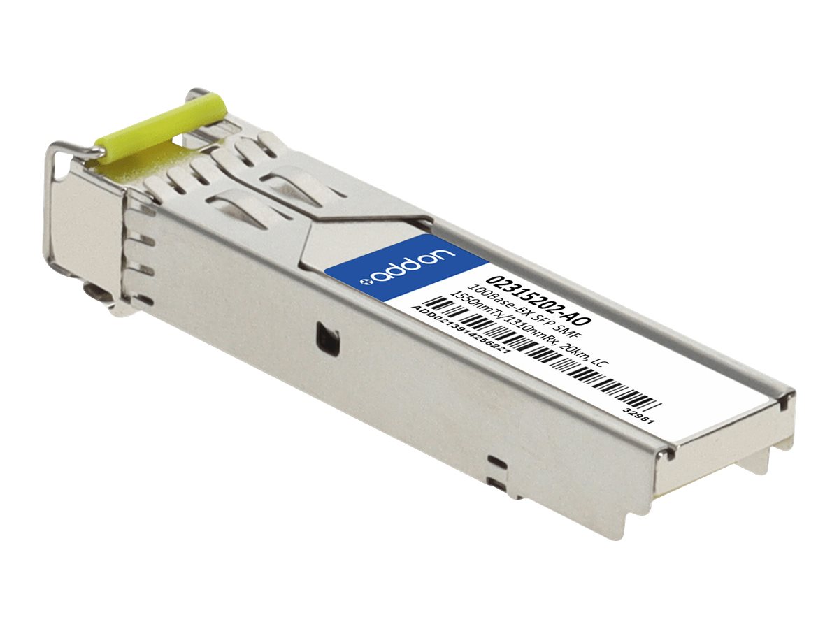 AddOn - SFP (mini-GBIC) transceiver module (equivalent to: Huawei 02315202 (SFP-FE-LX-SM1550-BIDI))