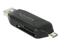 DeLOCK Micro USB OTG Card Reader  USB 3.0 A male Kortlæser USB 2.0/USB 3.0