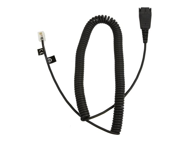 JABRA QD to RJ10 coiled 0.5-2meters 8800-01-06