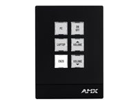 AMX Massio MCP-106 Landscape button panel 6 buttons cable black