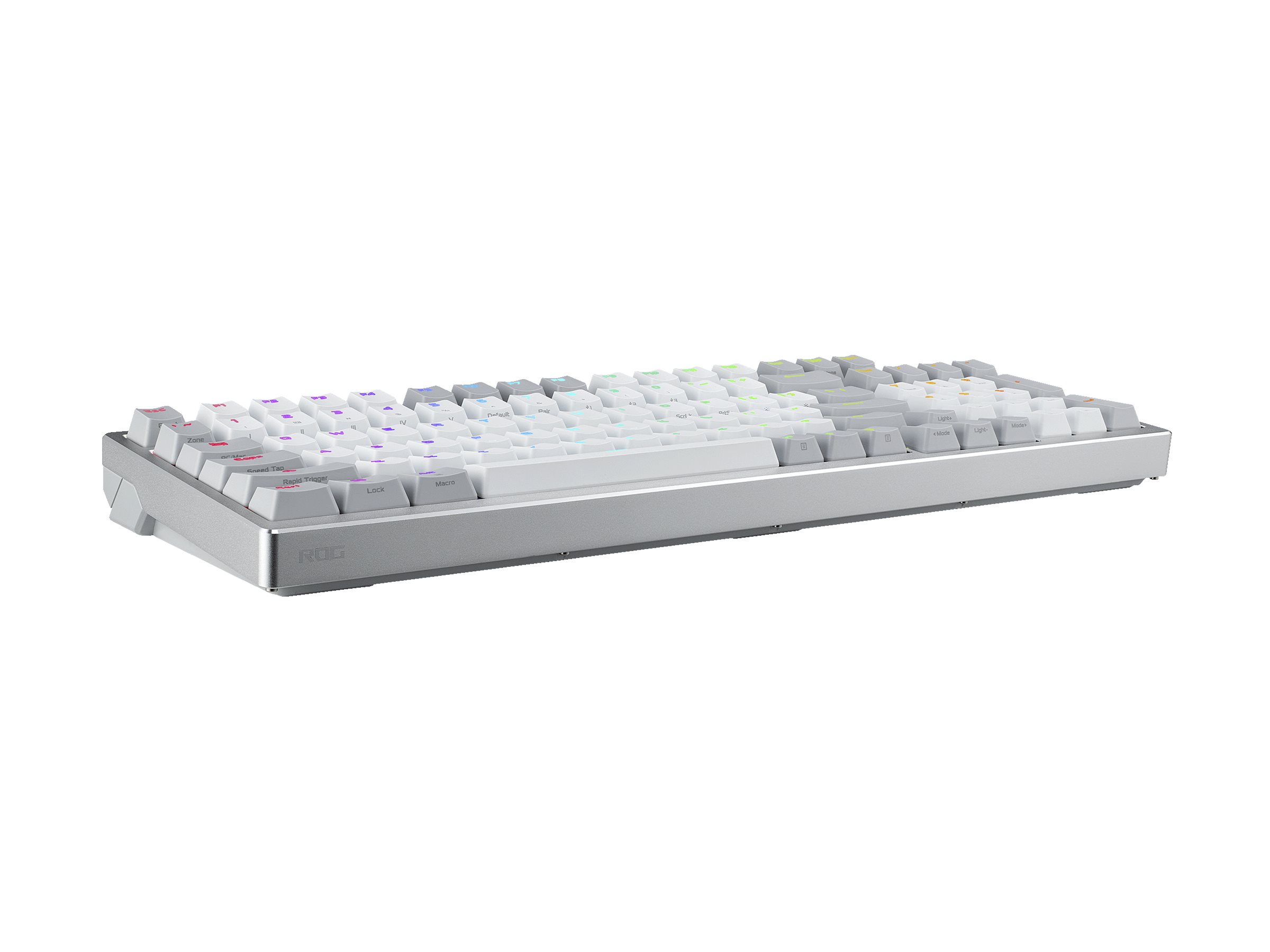 ASUS ROG Azoth 96 HE Lite keyboard Hall Effect 96% compact with OLED display knob white Product shot Front 79951