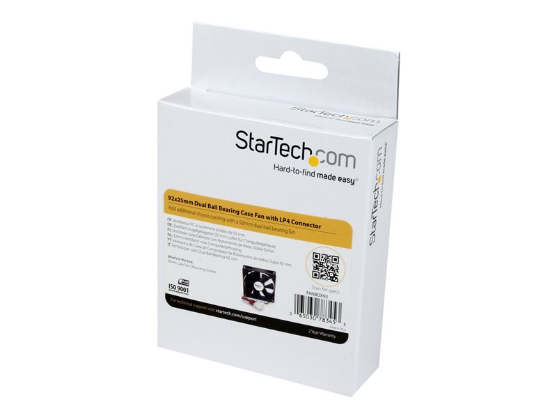 StarTech .com Ventilateur pour PC à Deux Roulements à Billes