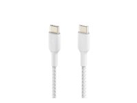 BELKIN Câble tressé USB-C USB-C 1m blanc