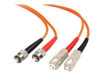 StarTech.com 3m Fiber Optic Cable - Multimode Duplex 62.5/125 - LSZH - ST/SC - OM1 - ST to SC Fiber Patch Cable (FIBSTSC3) - 