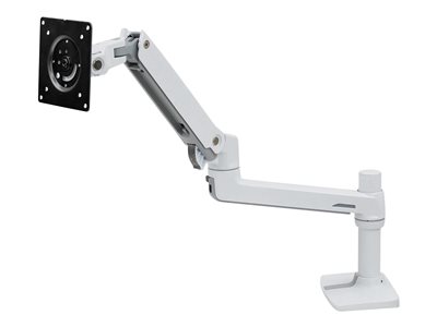 Ergotron LX - Monteringssats (vridbar arm, bordsfäste, stång,  förlängningsfäste) - för LCD-display - aluminium, stål - vit -  skärmstorlek: upp till 34