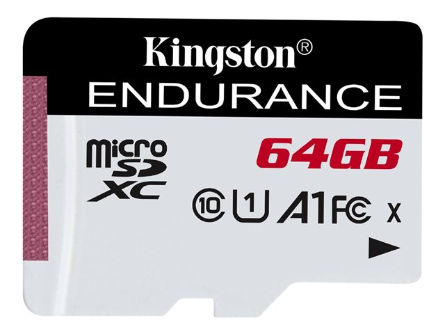 Image of Kingston High Endurance - flash memory card - 64 GB - microSDXC UHS-I
