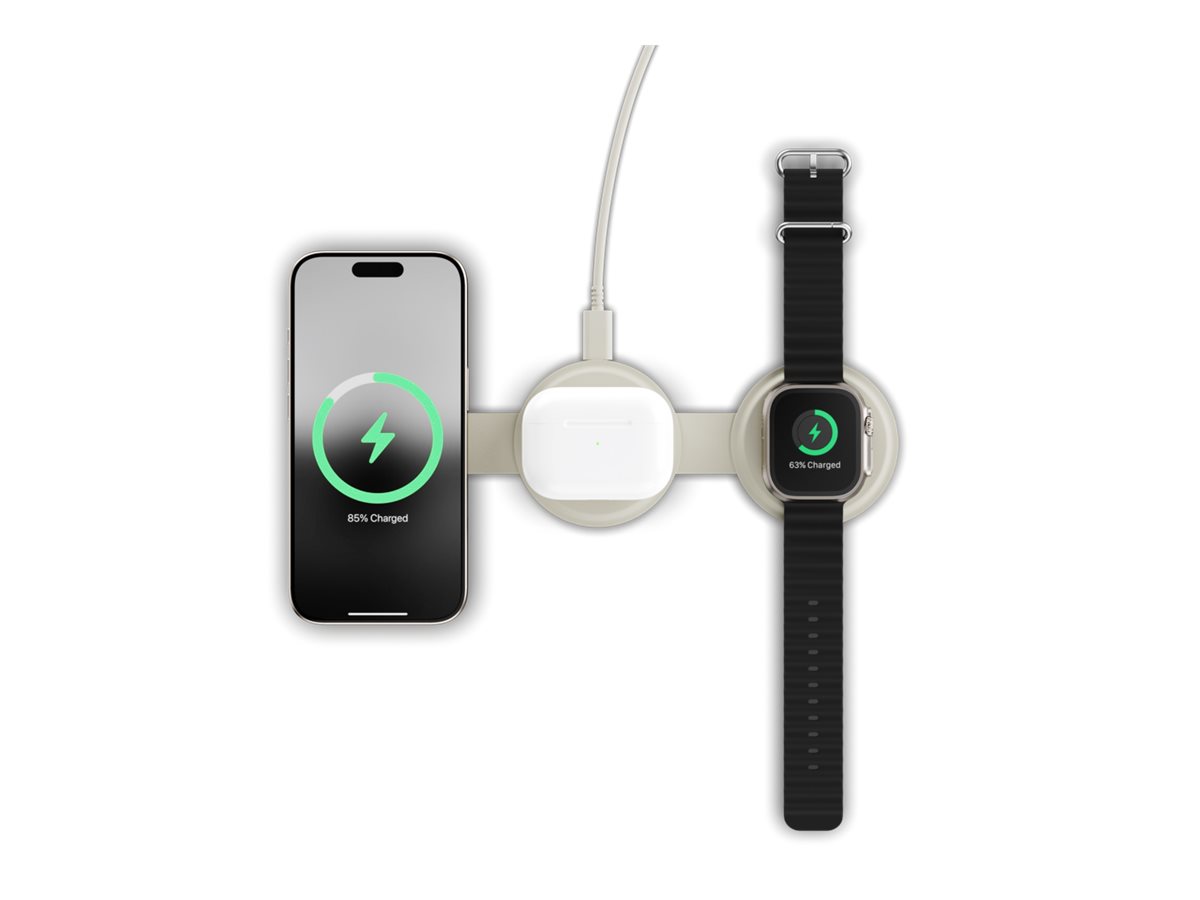 Satechi OntheGo wireless charging pad 3-in-1 15 Product shot Left-angle 79751
