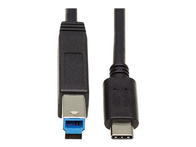 gardin arkitekt Afskedigelse Tripp Lite USB-C to USB-B Cable (M/M) - USB-C 3.1 Gen 2, 10 Gbps,  Thunderbolt 3 Compatible, 20 in. - USB-C cable - USB Type B to 24 pin USB-C  - 1.7 ft