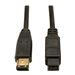Tripp Lite 10ft Hi-Speed FireWire IEEE Cable-800Mbps with Gold Plated Connectors 9pin/6pin M/M 10