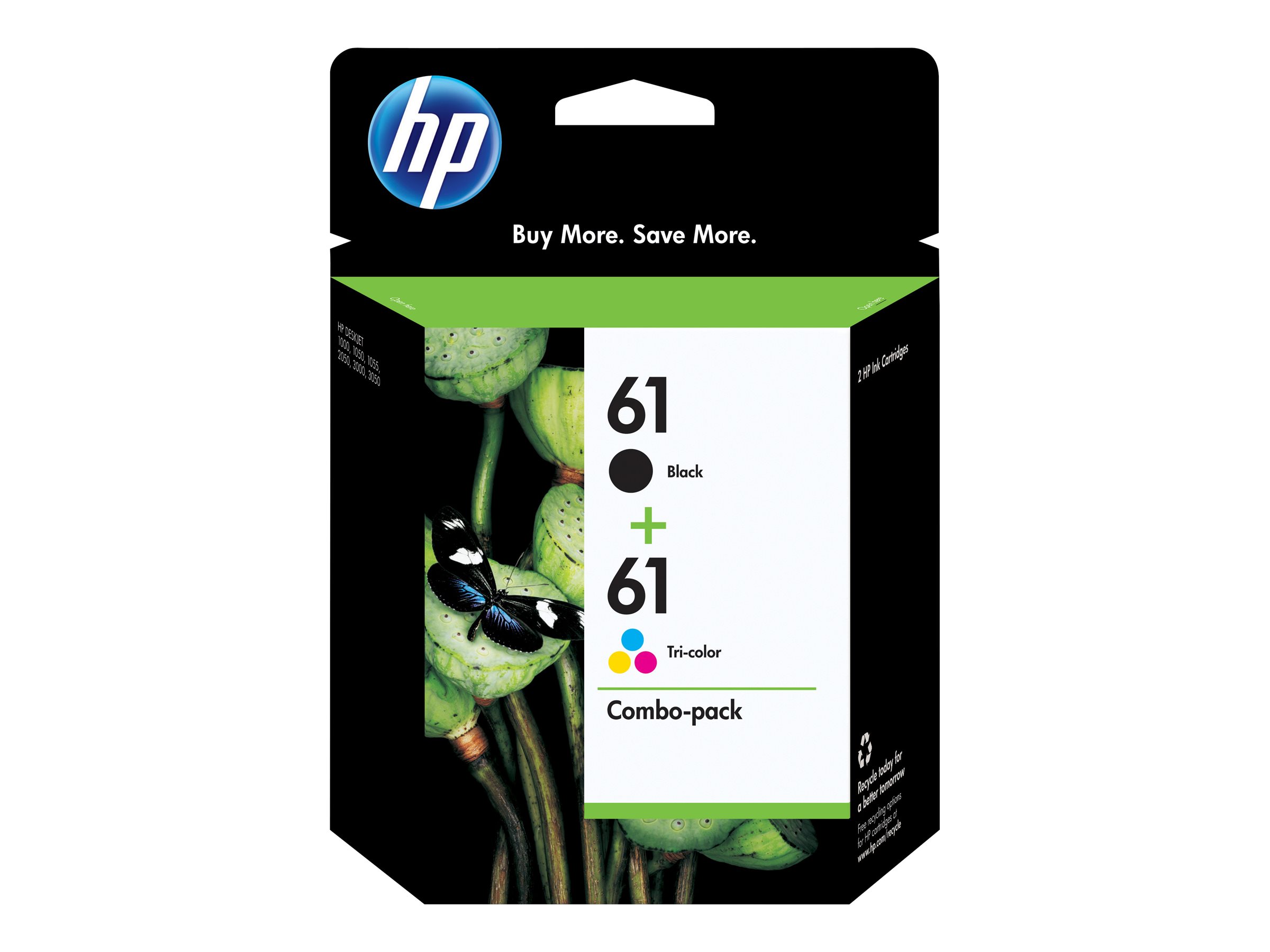 HP 61 2-pack black colour (cyan magenta yellow) original ink Usage / lifestyle Multi-angle 72520
