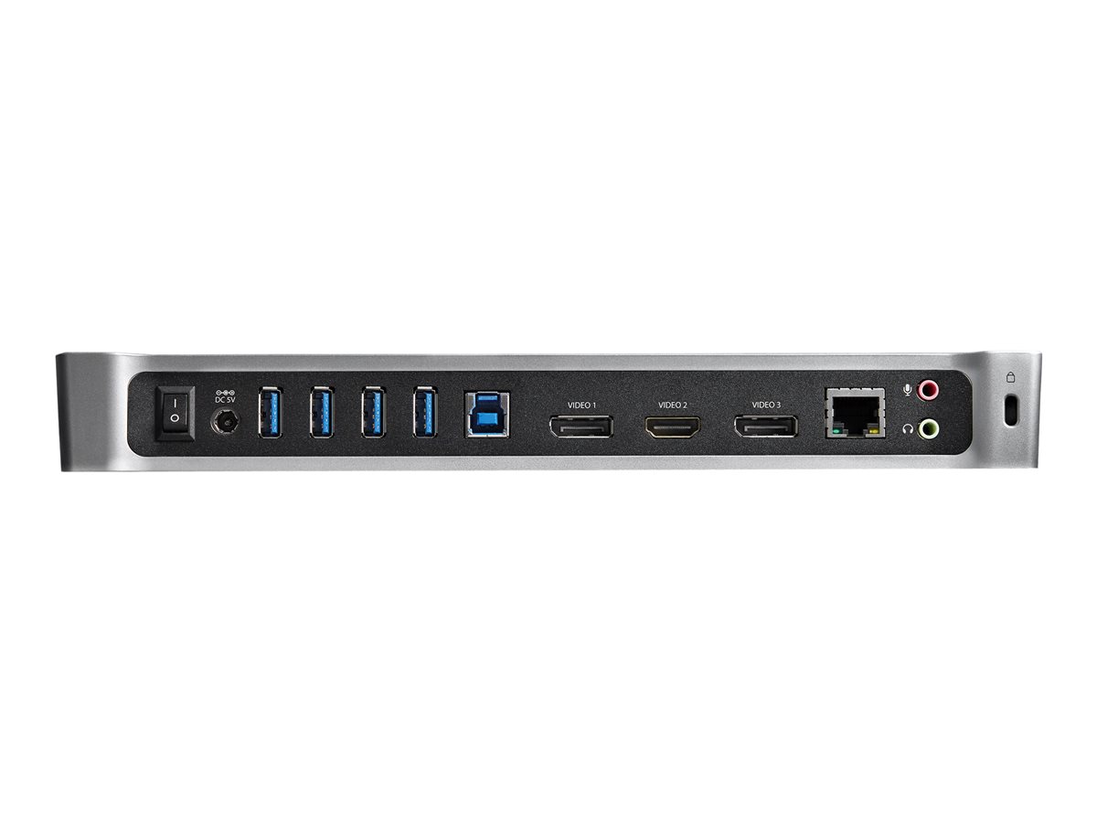 StarTech.com Triple Monitor USB 3.0 Laptop Docking Station - 4K HDMI, 2x DisplayPort - Universal USB Dock for Windows & Mac OS (10.14 & Above) (USB3DOCKH2DP) - dokovací stanice - USB - 1GbE – foto 2