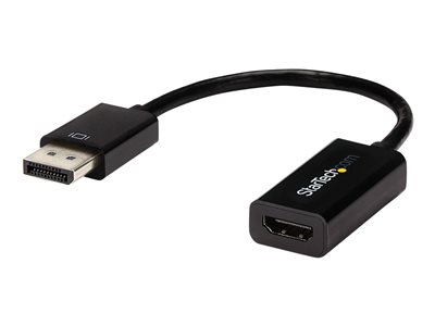 StarTech.com DisplayPort 1.2 to HDMI Adapter - 4K 30Hz - Active Audio Video Converter for DP laptop computers and HDMI Monitor Displays (DP2HD4KS)
