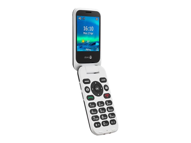 DORO 6820 - 4G Feature Phone - microSD slot - 320 x 240 Pixel - rear camera 2 MP - Schwarz, wei?